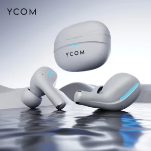 Ycom Truebuds-3 ENC,60H Music, 3000H Standby, 13mm Driver, Low Latency & Fast Charge Bluetooth Gaming Headset